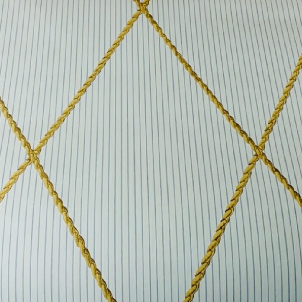 Schumacher blue stripes and rope Wallpaper 2 Rolls